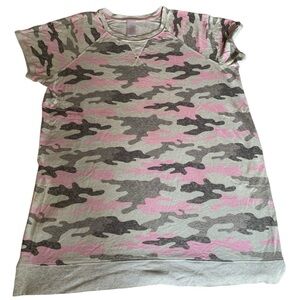 SECRET TREASURES Pink/Gray Camo Woman’s Night Gown Pajamas Size 2X (18W-20W)